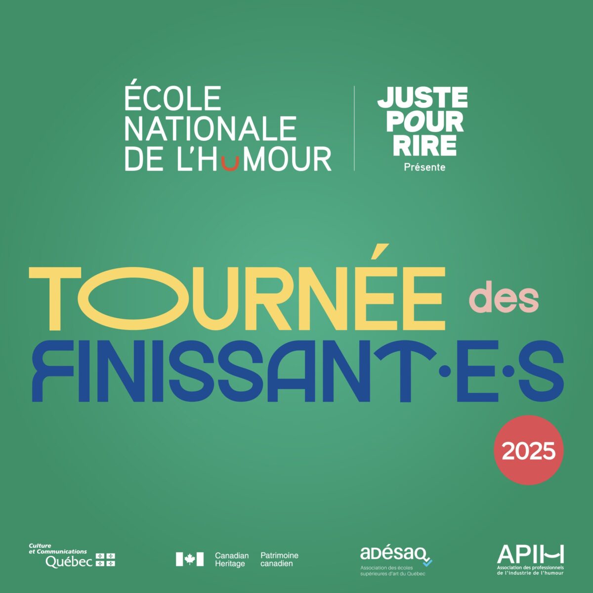 Tournée des finissants et finissantes 2025 de l’École nationale de l’humour